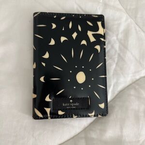 Kate Spade Black and Cream floral passport holder